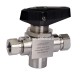 3 way stainless steel female threaded end ball valve