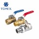 Plumbing material product ppr brass/copper ball valve with double/true union ppr coupling welding iron ball valve steel handle