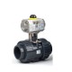 2 way Spring Returen Pneumatic Actuator UPVC PVC Plastic Welded Double Union Ball Valve