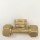 Brass Three Way Tee Copper Female Thread Tee PEX-al-PEX Aluminum Plastic Pipe Fittings