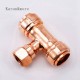 Copper pipe fittings pushfit Male and Female Tee New type push fit