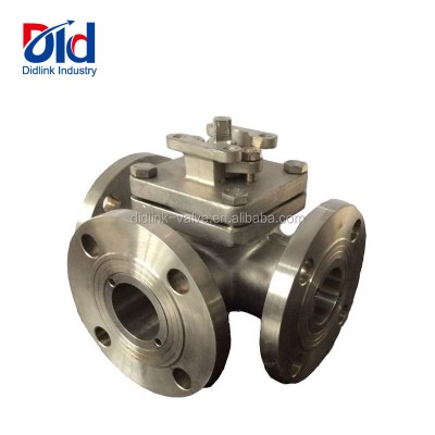 Stainless Steel Jis 3 Way Flanged Electric Or Pneumatic Automatic Operated Bsp Threaded Sanitary Ball Valves