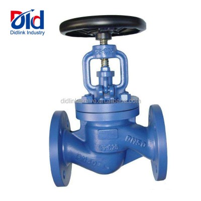 Cast Steel Pn40 Dn50 Steam And Thermal Oil Manual Operated Bellow Seal Stop Globe Valves